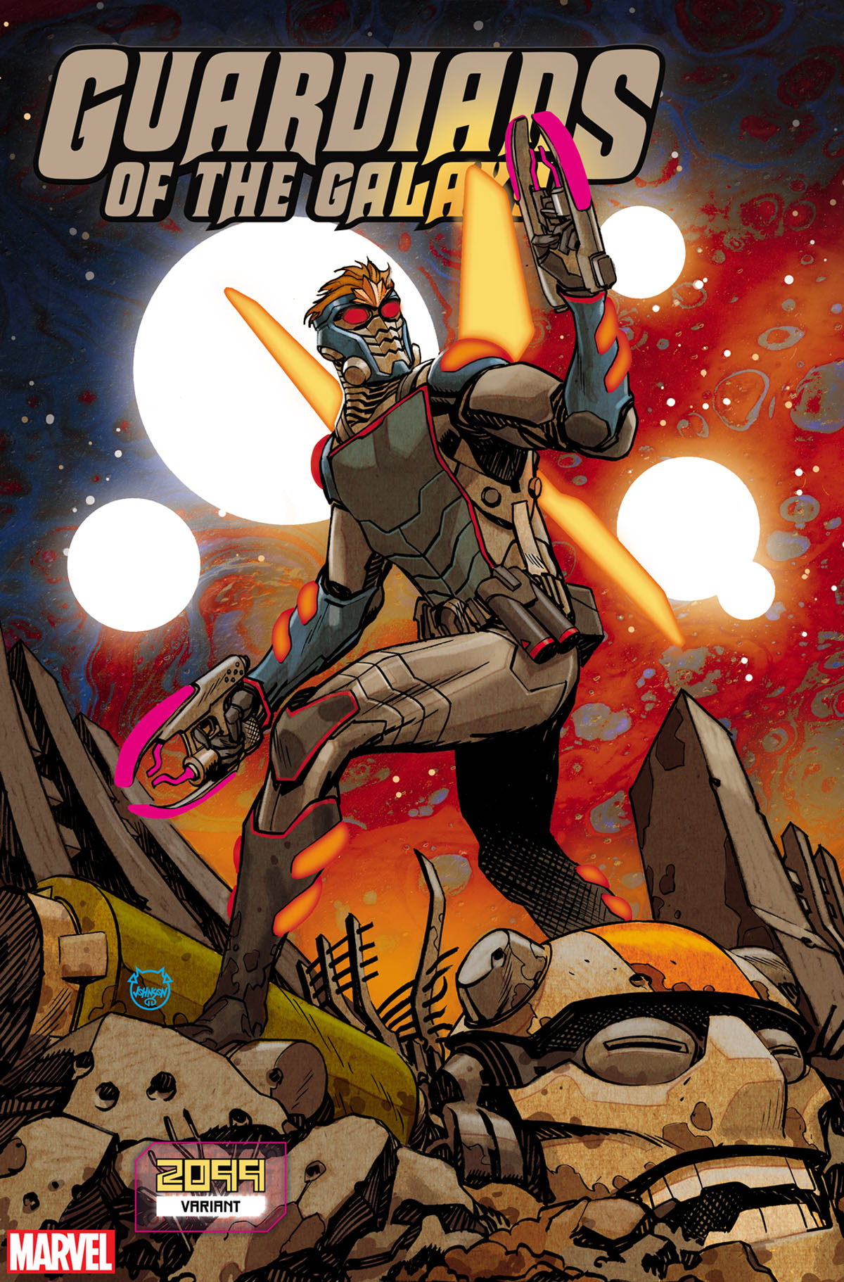 Guardians of the Galaxy #11 2099 variant cover Star-Lord by Dave