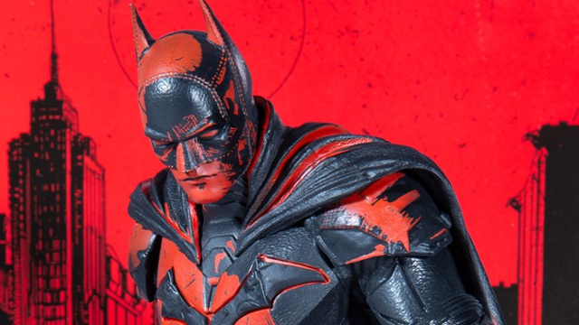 12-Inch Red and Black The Batman Figure Based on Jim Lee Poster