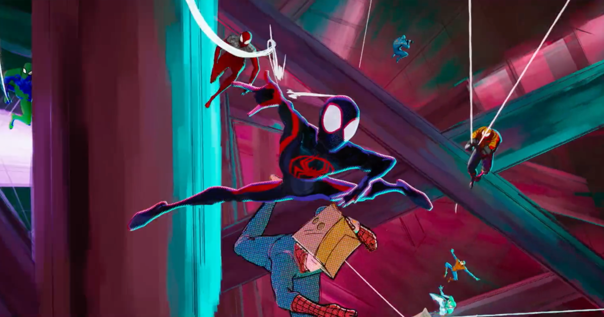 Wallpaper most of spidermen, across the spider-verse, movie 2023