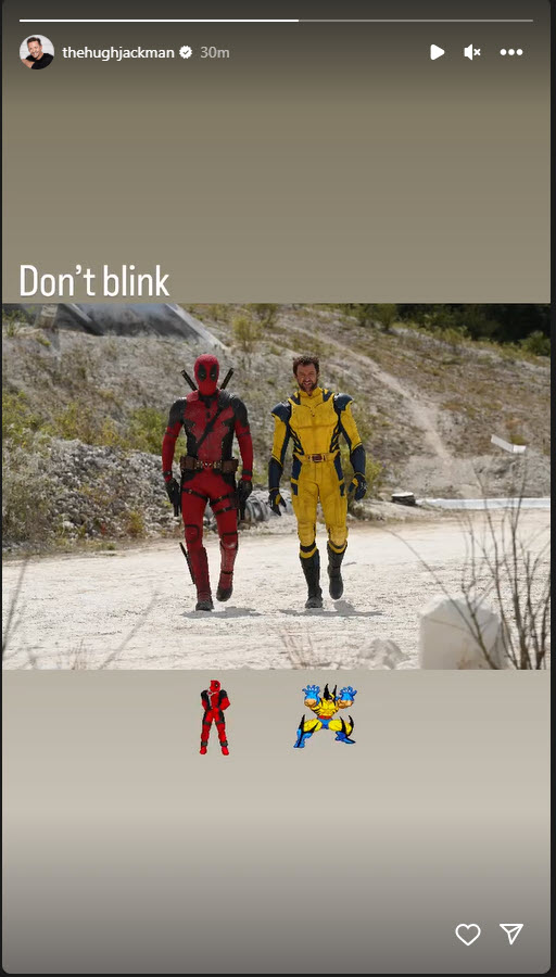 Hugh Jackman Instagram Picture of Yellow Wolverine Costume