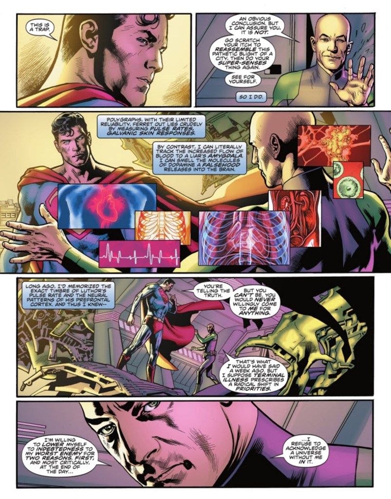 Lex Luthor asks Superman for help in Superman The Last Days of Lex Luthor 1