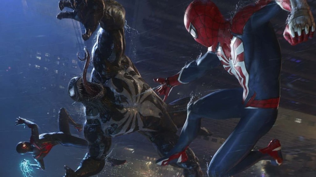 Marvel's Spider-Man 2 Miles and Peter fight Venom