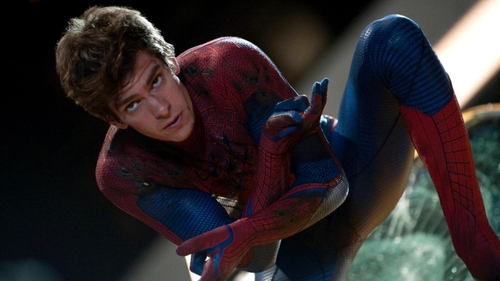 Andrew Garfield's Spider-Man shooting webs