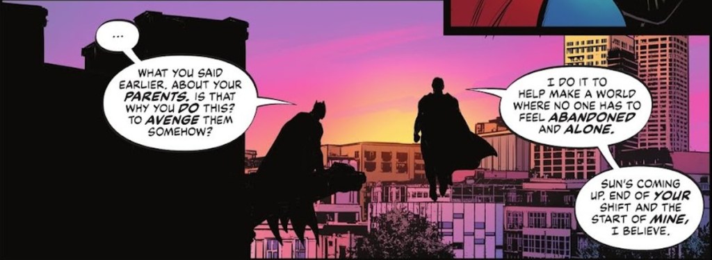 Batman and Superman bond in World's Finest #19