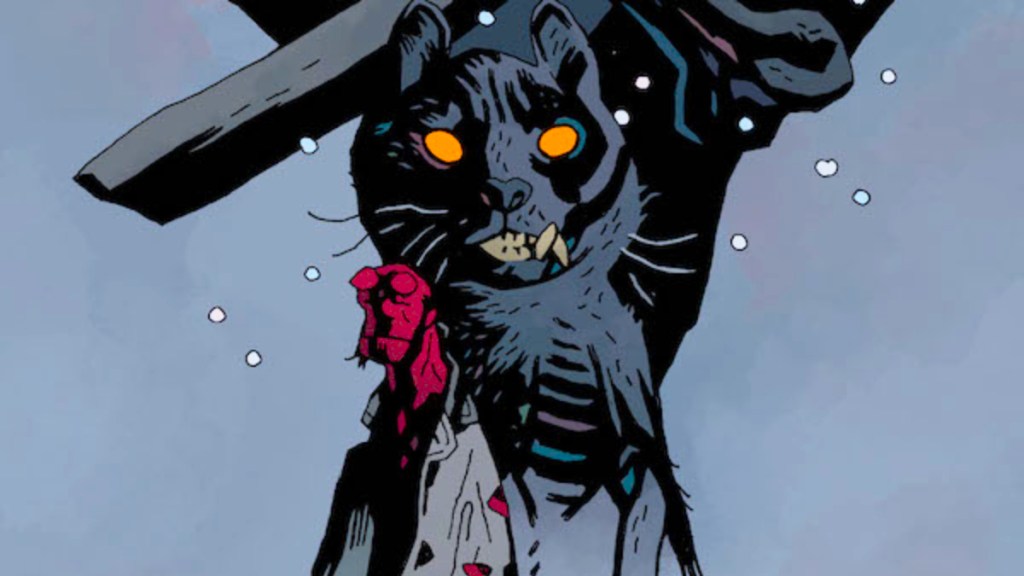 Mike Mignola's variant cover for Hellboy Winter Special: The Yule Cat