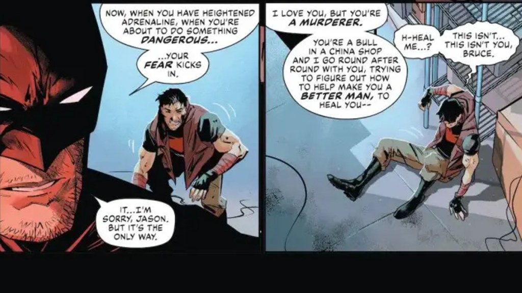 Batman Neutralizes Red Hood in Batman #138