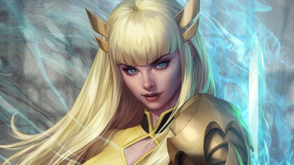 Artgerm's variant cover for Fall of the House of X #1, featuring Magik