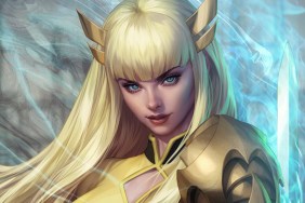 Artgerm's variant cover for Fall of the House of X #1, featuring Magik