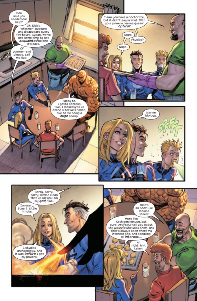 Sue Storm Confirms Doctorate in Archeology in Fantastic Four #12