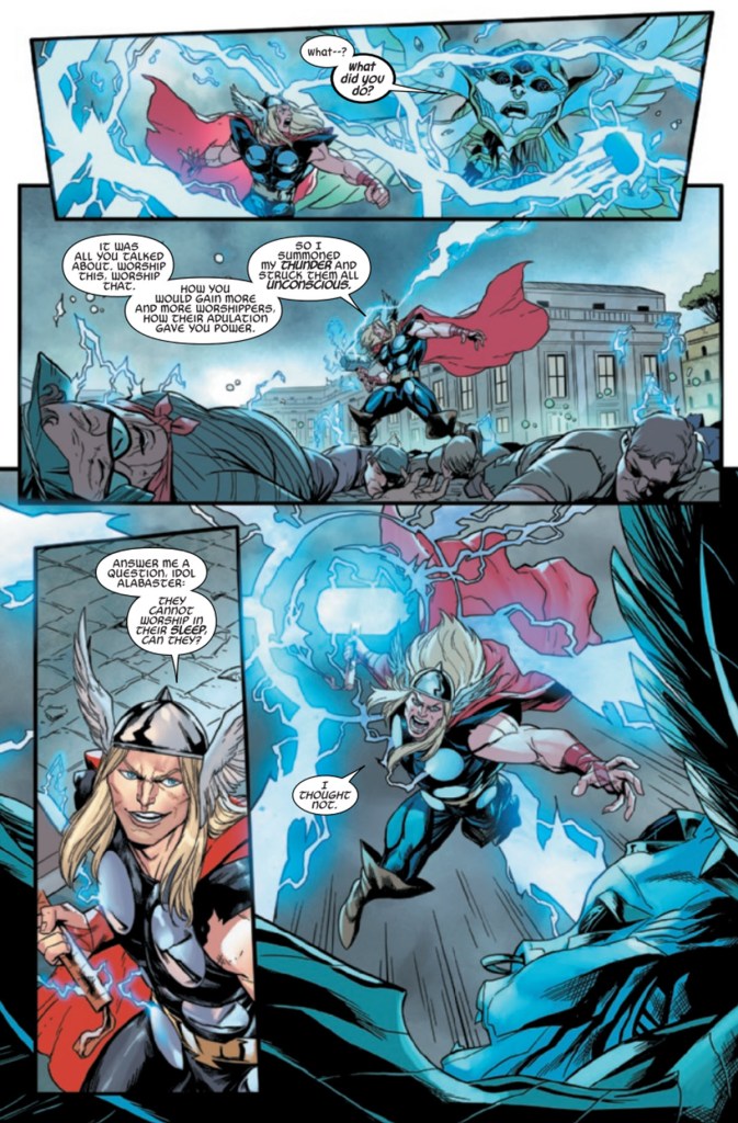 Thor defeats Idol Alabaster