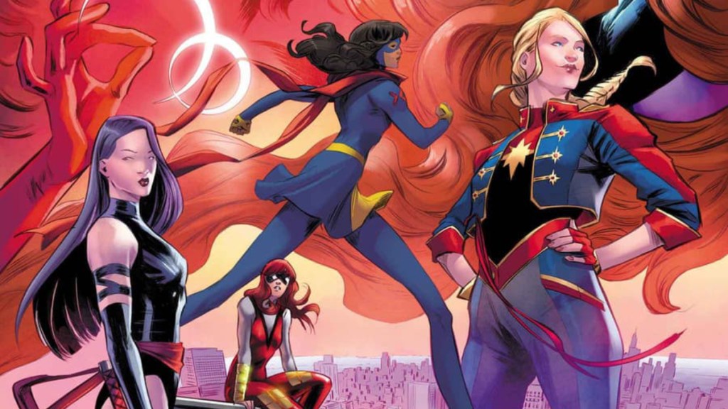 Carmen Carnero's cover art for Women of Marvel #1 (2024)