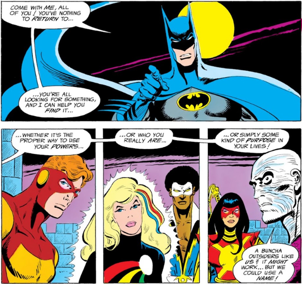 Batman and the Outsiders Team Origin
