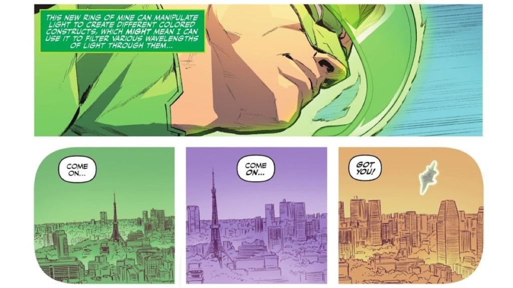 Hal Jordan Stops Drone in Green Lantern #5