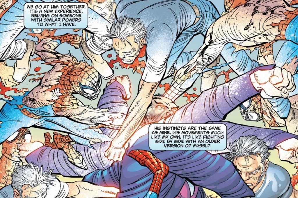 Spider-Man and Ezekiel Sims fight Morlun