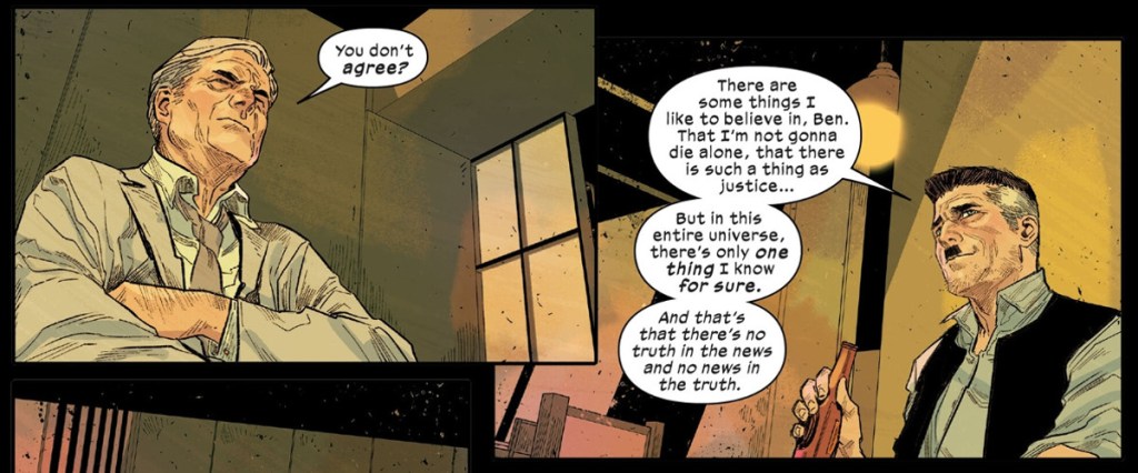 Ben Parker and J. Jonah Jameson in Ultimate Spider-Man #1