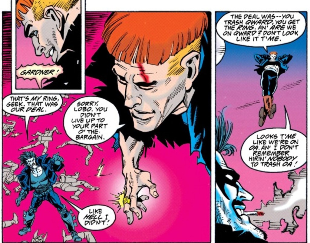 Guy Gardner and Lobo Steal Yellow Ring From Oa
