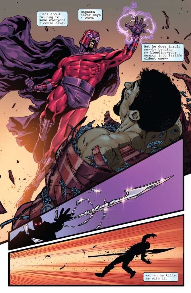Magneto kills Tony Stark in nightmare