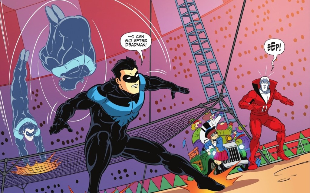 Nightwing Chases Fake Deadman