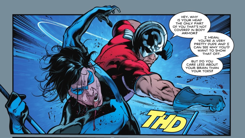 Peacemaker Punches Nightwing