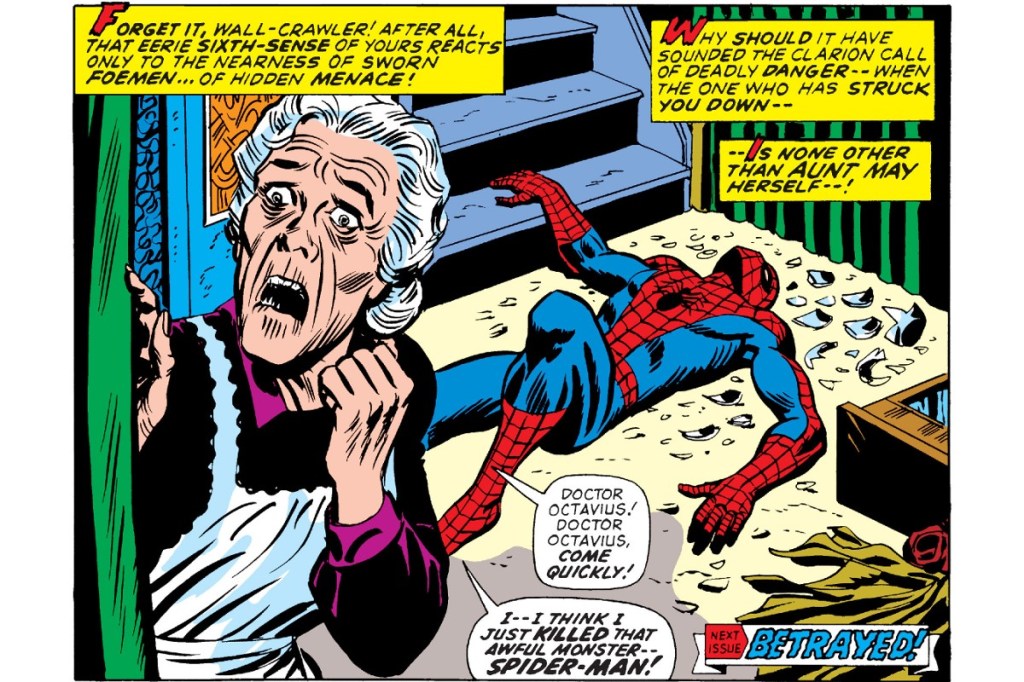 Aunt May Knocks Out Spider-Man in Amazing Spider-Man 114