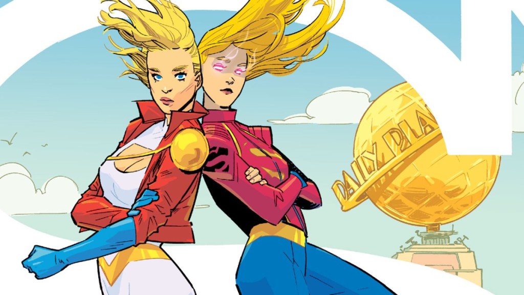 Power Girl and Supergirl from Power Girl 6 cover cropped