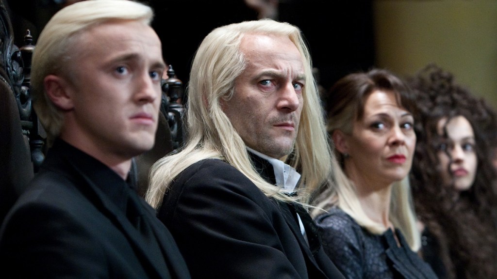 The Malfoy family in the Harry Potter films.