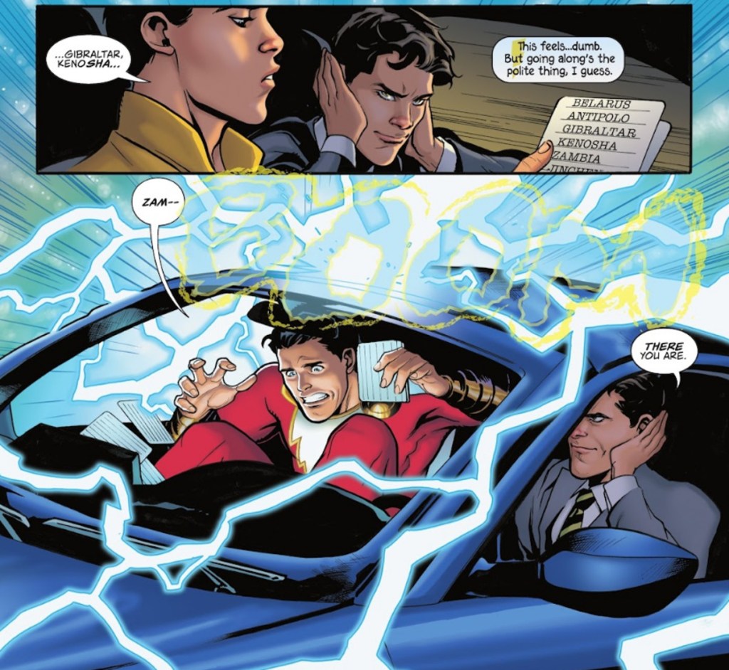 Billy Batson tricked into changing into The Captain by Jack Ryder Shazam