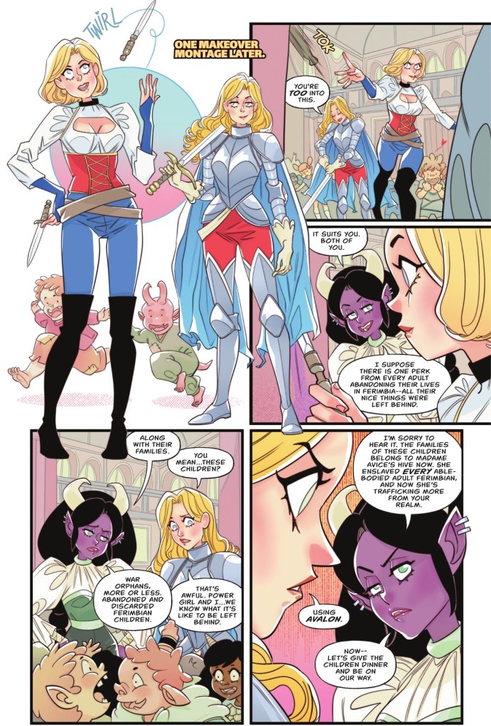 Power Girl and Supergirl become fantasy heroes in Power Girl 7