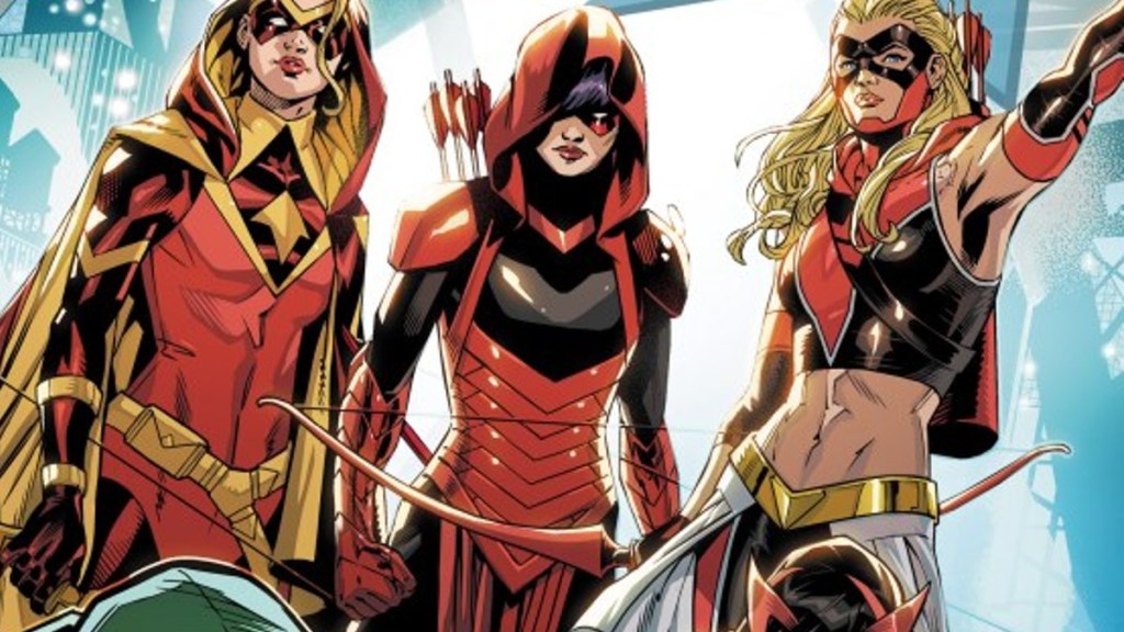 Speedy, Red Arrow and Arrowette from Green Arrow 10 cover