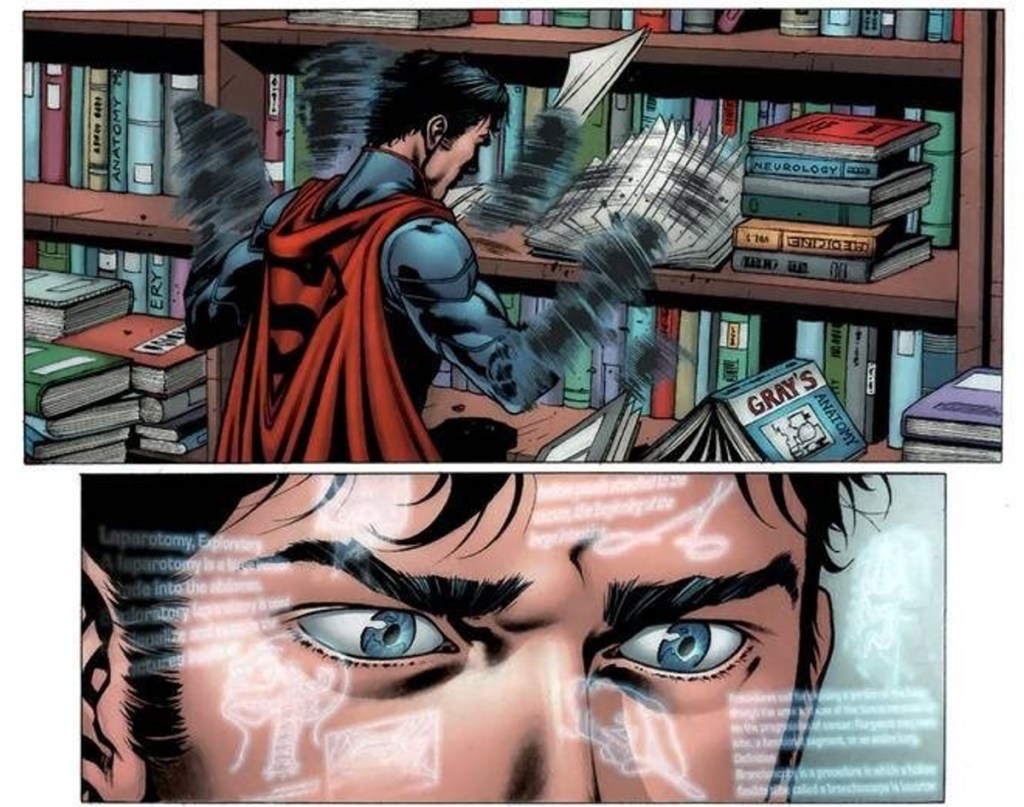 Superman speed reads a medical library in seconds