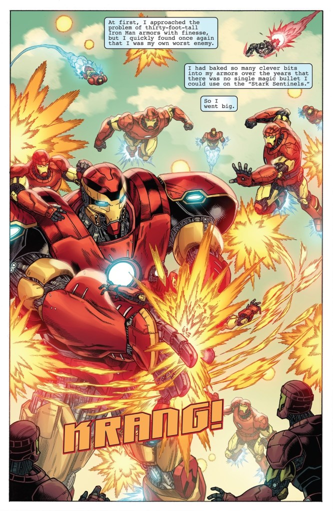 Tony Stark Reveals Mark 73 Sentinel Buster Iron Man Armor