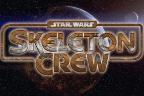 Skeleton Crew logo in front of a shot of a Star Wars planet.