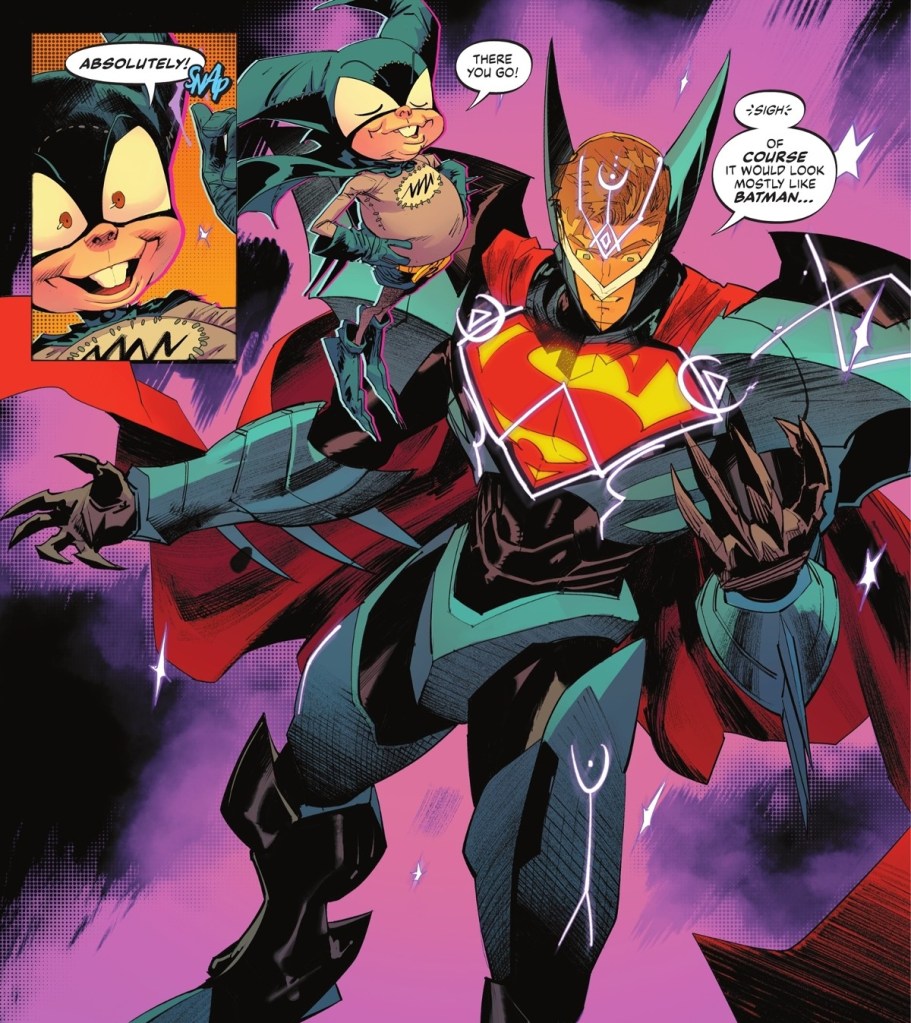 Bat-Mite gives Superman Anti-Magic Armor