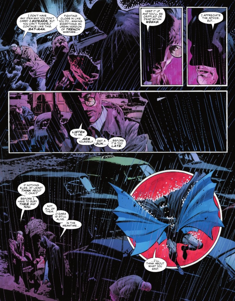 Jim Gordon tells Batman to get a gun in The Bat-Man First Knight 2