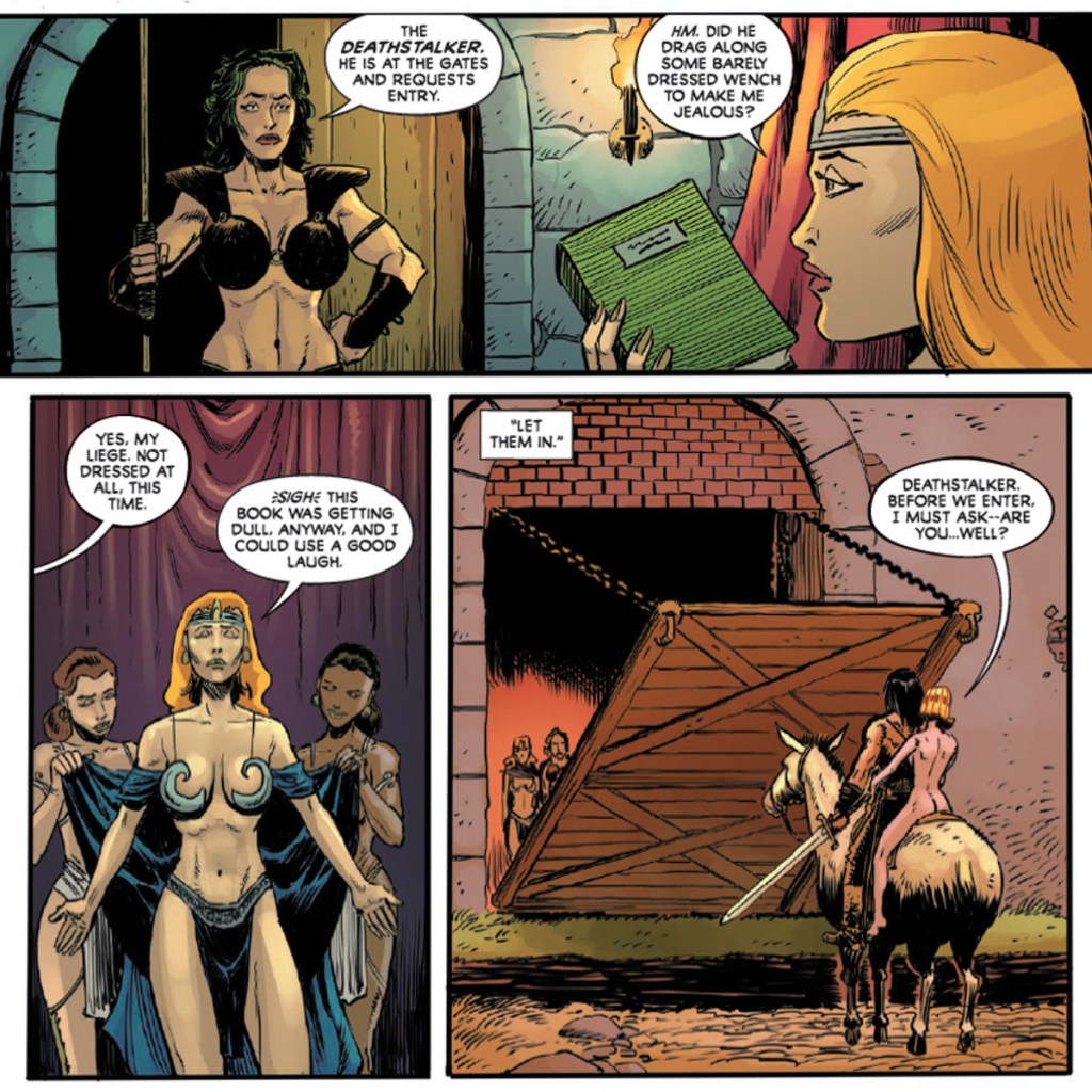 Queen Evie in Deathstalker 1 comic