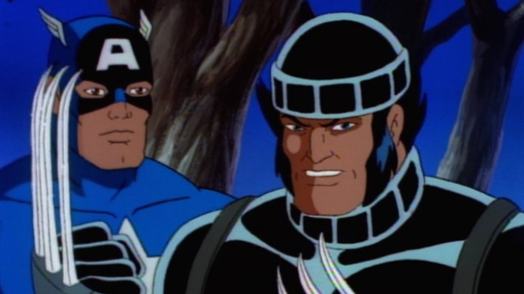 Wolverine and Captain America in X-Men Animated Series