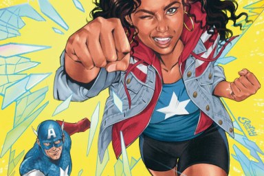 Captain America and America Chavez by Betsy Cola