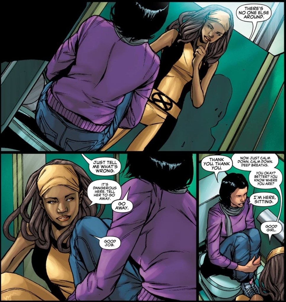 Cipher and Blindfold in Young X-Men 10 flashback