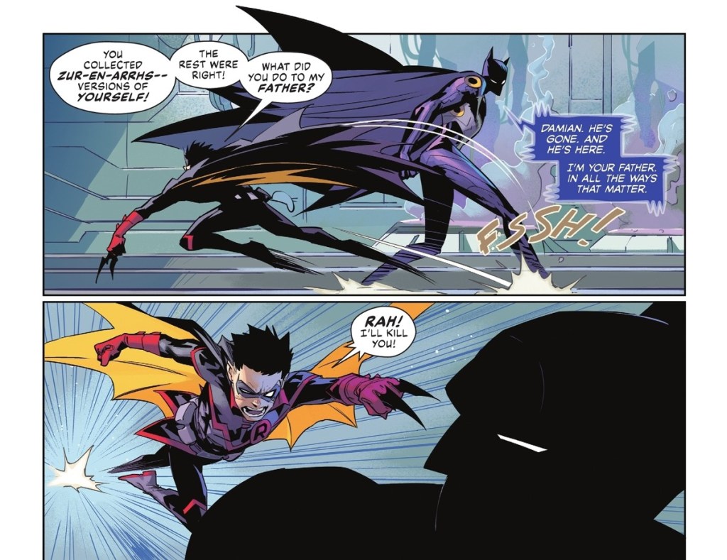 Damian Wayne Robin vs Batman of Zur-En-Arrh