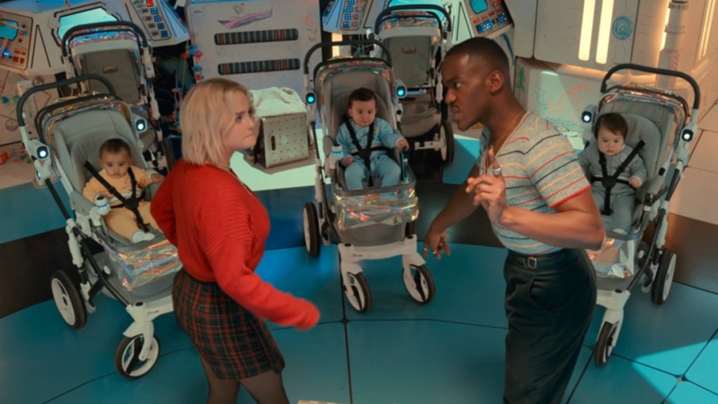 Fifteenth Doctor and Ruby Sunday in Doctor Who Space Babies