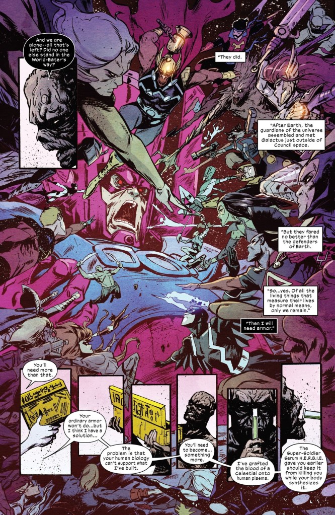 Galactus faces Cosmic Heroes in Doom Vol 1 Issue 1