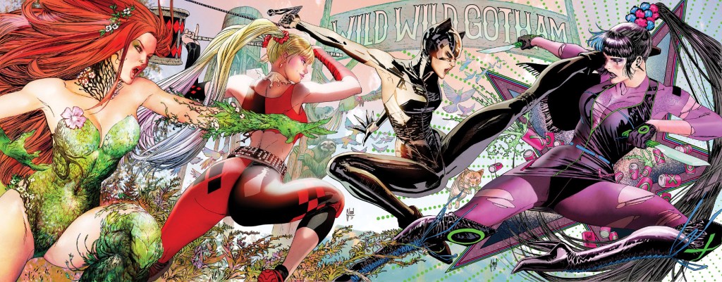 Gotham City Sirens 1-4 connecting cover by Guillem March