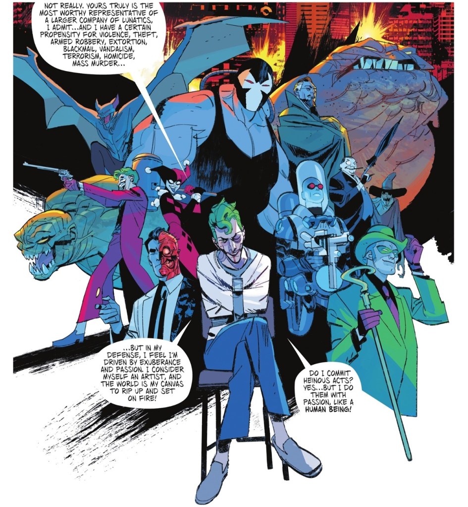 The Joker and Gotham City villains in Batman Dylan Dog 3