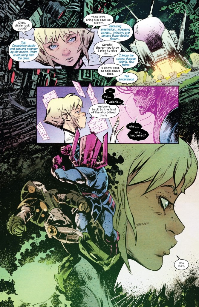 Valeria Richards saves Doctor Doom in Doom Vol. 2 Issue 1
