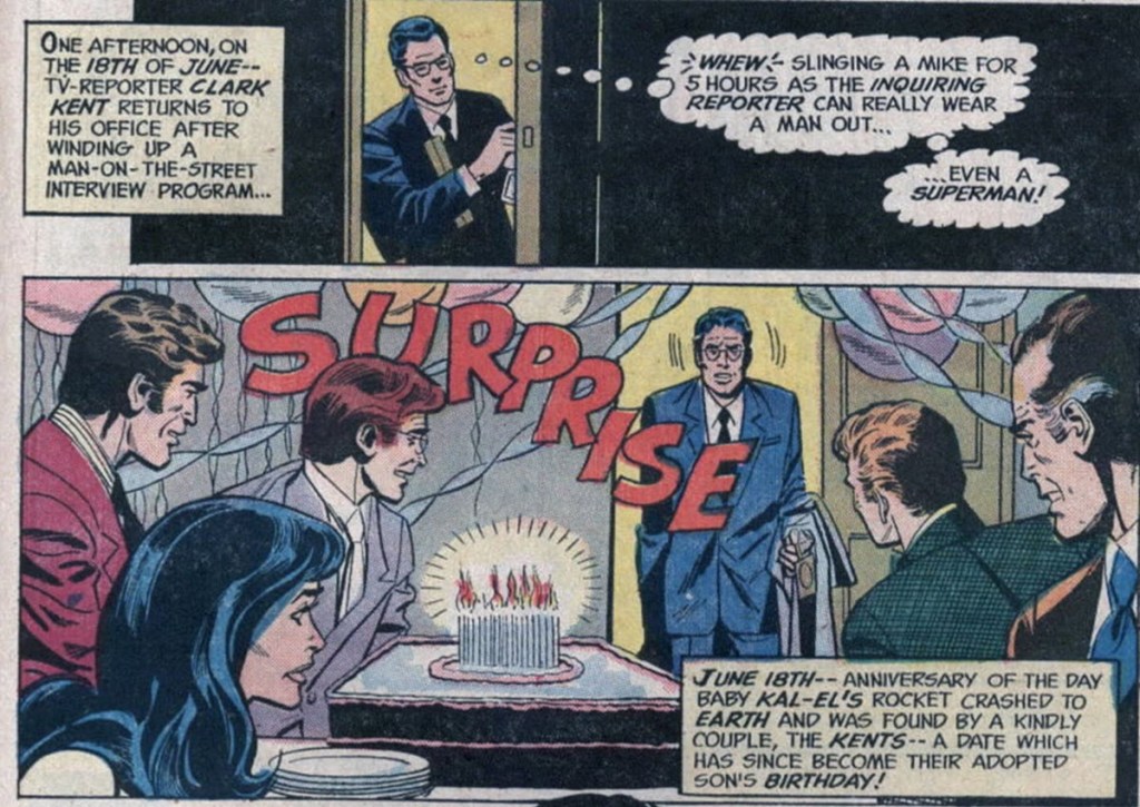 Surprise Birthday Party for Clark Kent in Superman 263