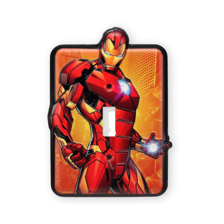 Marvel Iron Man Embossed Metal Light Switch Plate