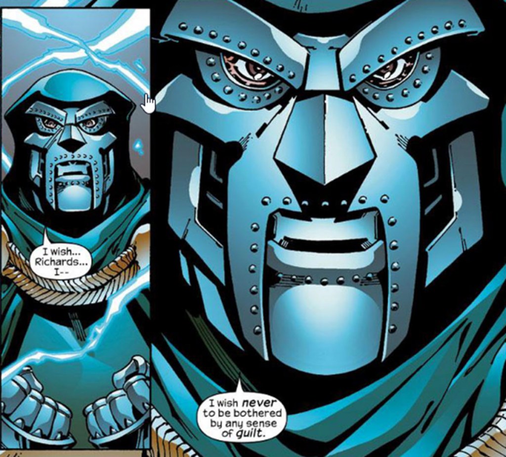 Doctor Doom wishes to be guilt-free in Doctor Doom and the Masters of Evil