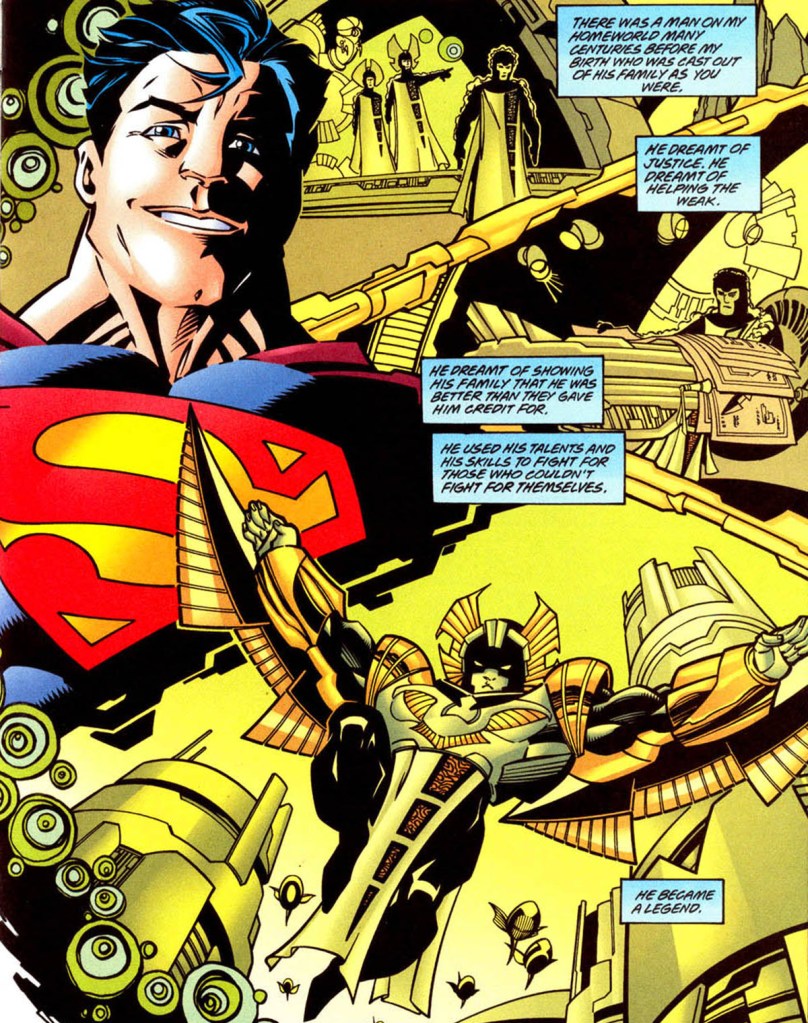 Superman tells Dick Grayson legend of Nightwing