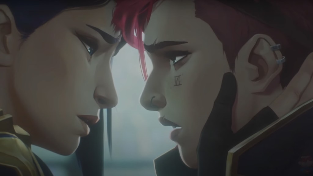 arcane vi caitlyn kiss season 2 amanda overton netflix