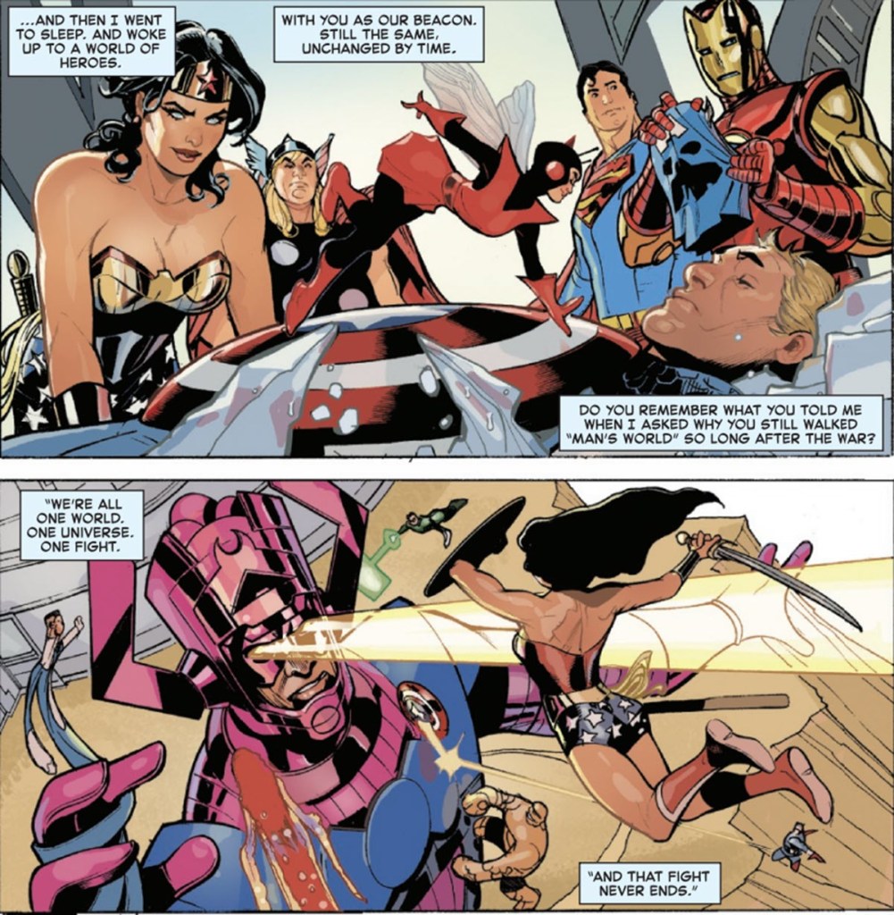 Captain American and Wonder Woman in Deadpool Batman 1